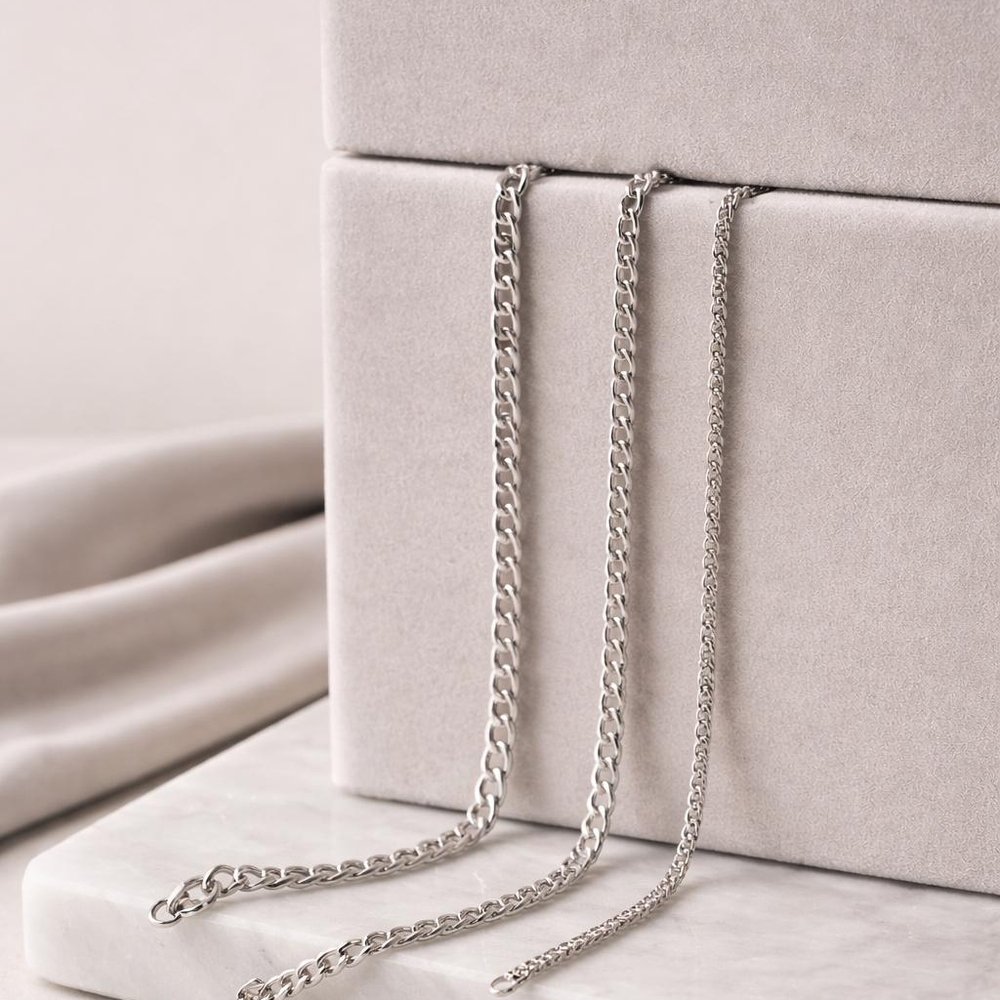 Men's Stainless Steel Chain Bracelet Set